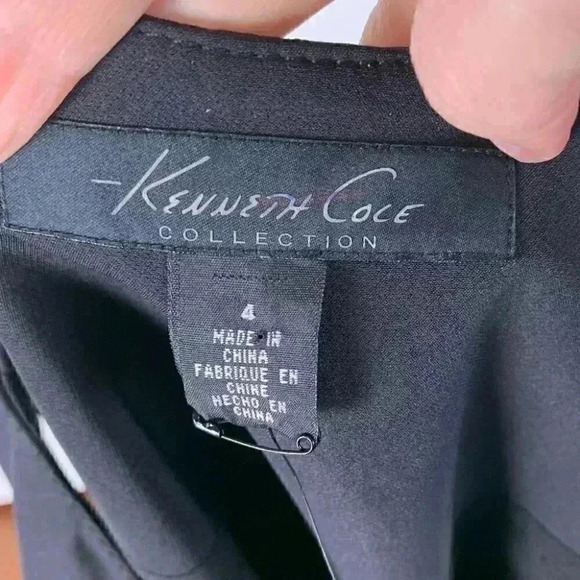 New Kenneth Cole collection womens zip down dress size 4 black pencil career LBD - Picture 7 of 11